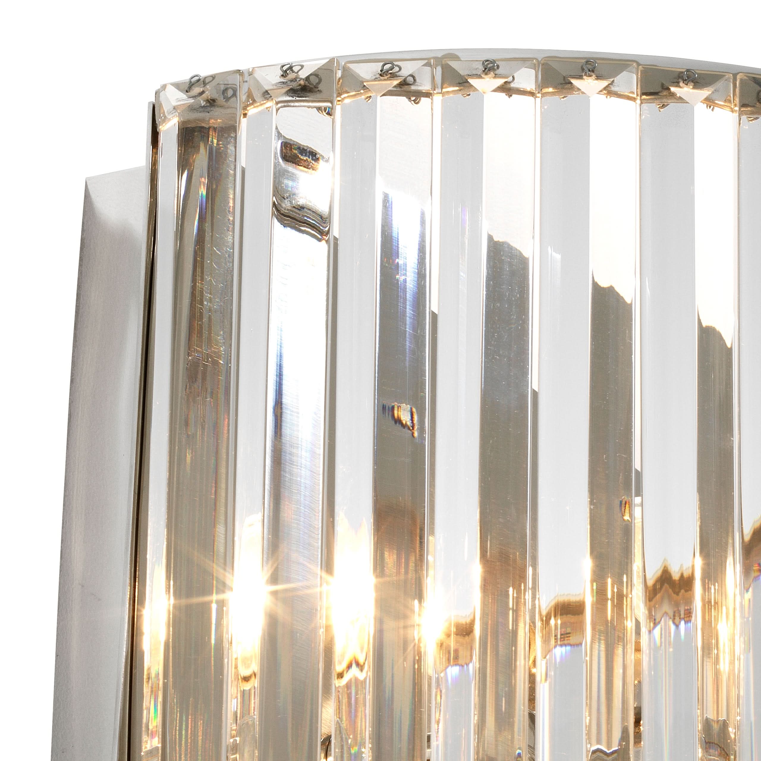Eichholtz Wandleuchte Infinity – Nickel-Finish | Kristallglas Wandlampe Eichholtz