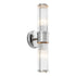 Eichholtz Wandleuchte Claridges Double – Nickel-Finish | Klarglas Wandlampe Eichholtz