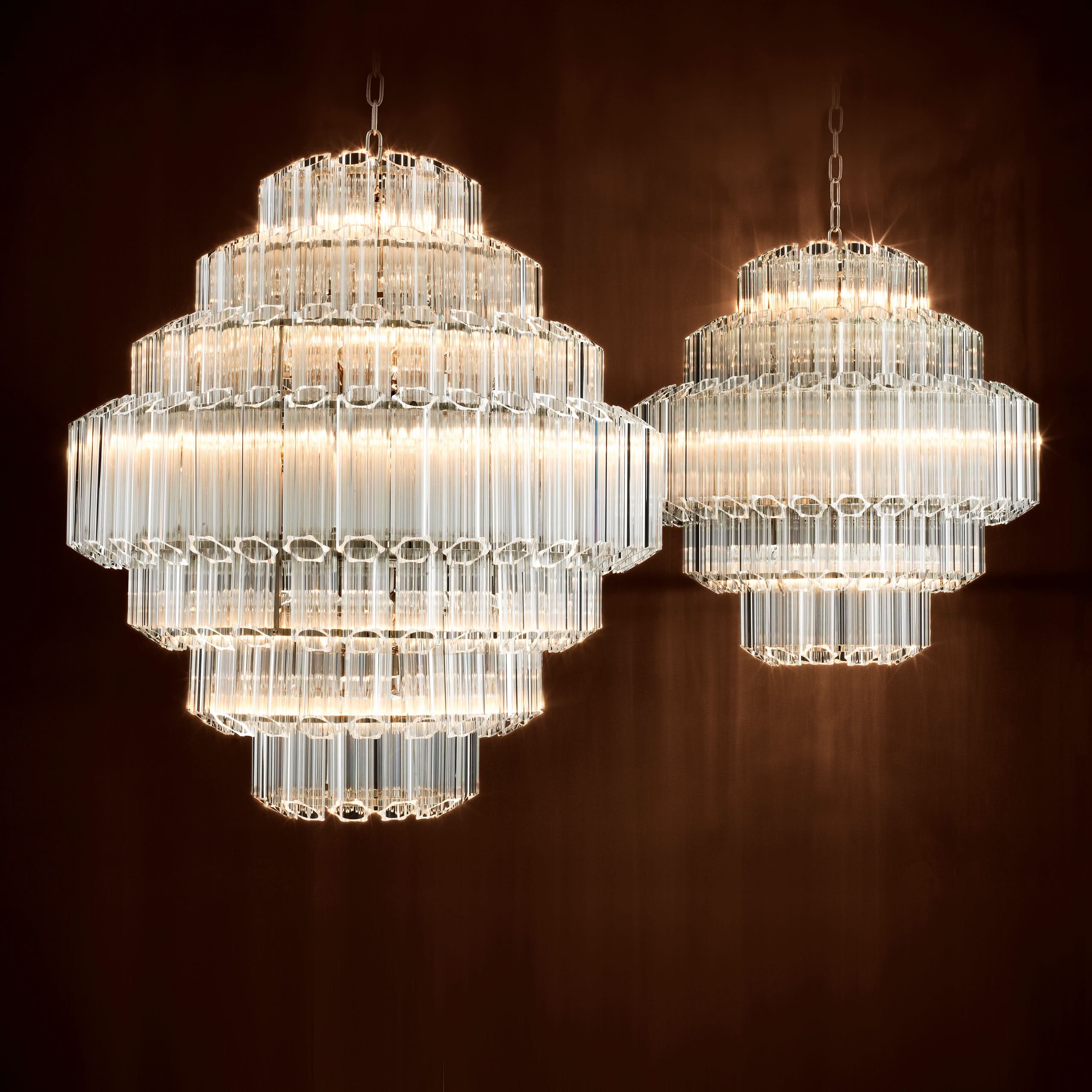 Eichholtz Kronleuchter Vittoria L – Klarglas | Nickel-Finish Kronleuchter Eichholtz