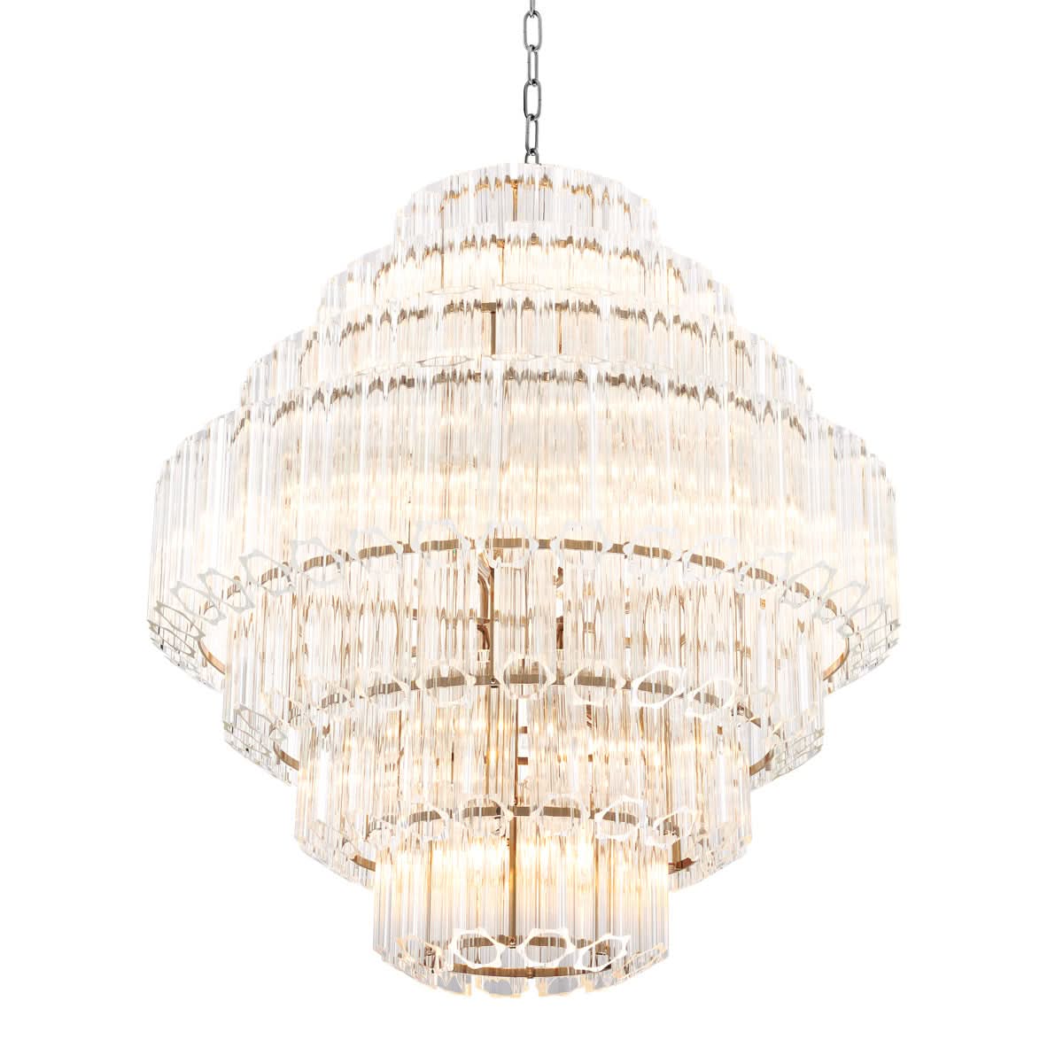 Eichholtz Kronleuchter Vittoria L – Klarglas | Nickel-Finish Kronleuchter Eichholtz