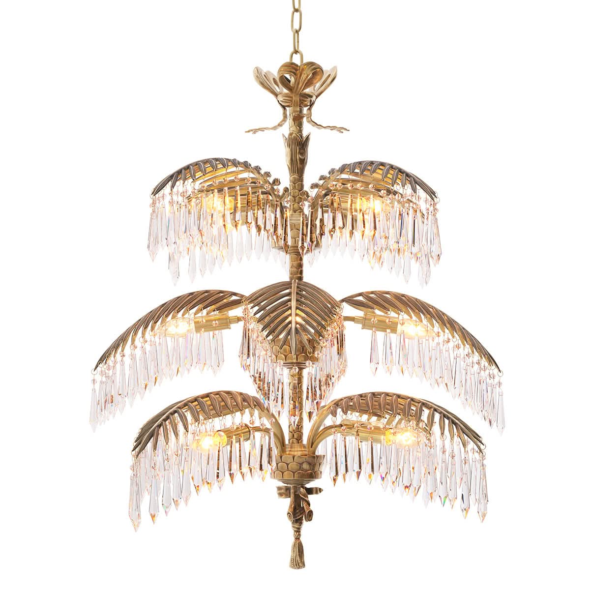 Eichholtz Kronleuchter Hildebrandt L – Antik-Messing-Finish | Kristallglas Kronleuchter Eichholtz