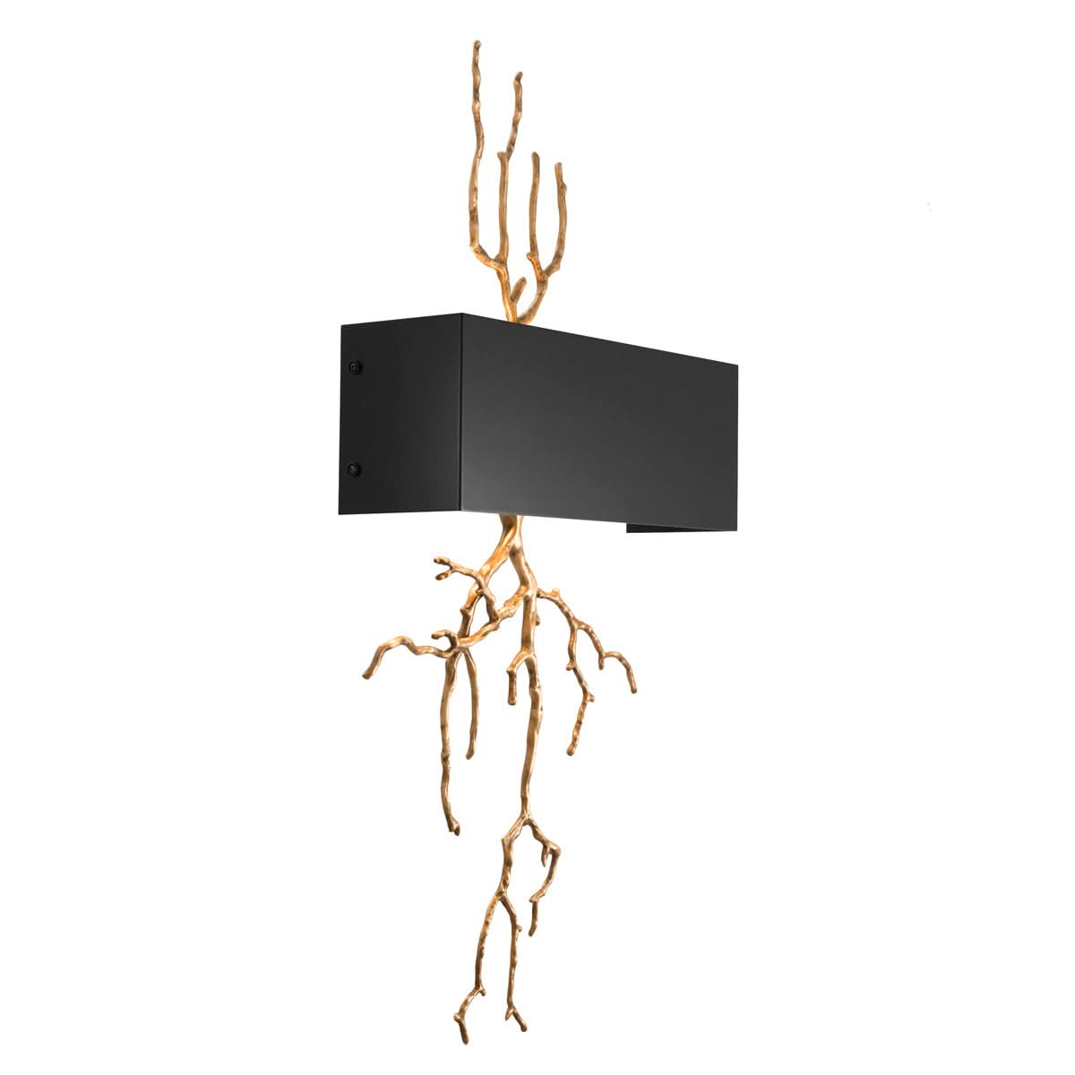 Eichholtz Wandleuchte Sorento – Antik-Messing-Finish | Schwarzer Metallschirm Wandlampe Eichholtz