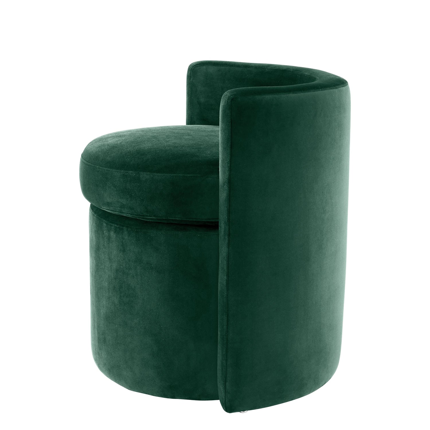 Eichholtz Hocker Arcadia – Roche Dunkelgrün Samt Polsterhocker Eichholtz