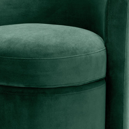 Eichholtz Hocker Arcadia – Roche Dunkelgrün Samt Polsterhocker Eichholtz