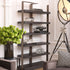Eichholtz Kabinett Geo - Charcoal Grey Crown Oak Veneer | Medium Bronze Finish Offenes Regal Eichholtz