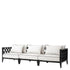 Eichholtz Outdoor Sofa Ocean Club L – Schwarz | Bezug aus Acryl mit schwarzer Paspel Outdoor Sofa 4-Sitzer Eichholtz