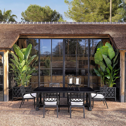 Eichholtz Outdoor Esstisch Bell Rive – Schwarz | Rechteckig Outdoor Esstisch eckig Eichholtz