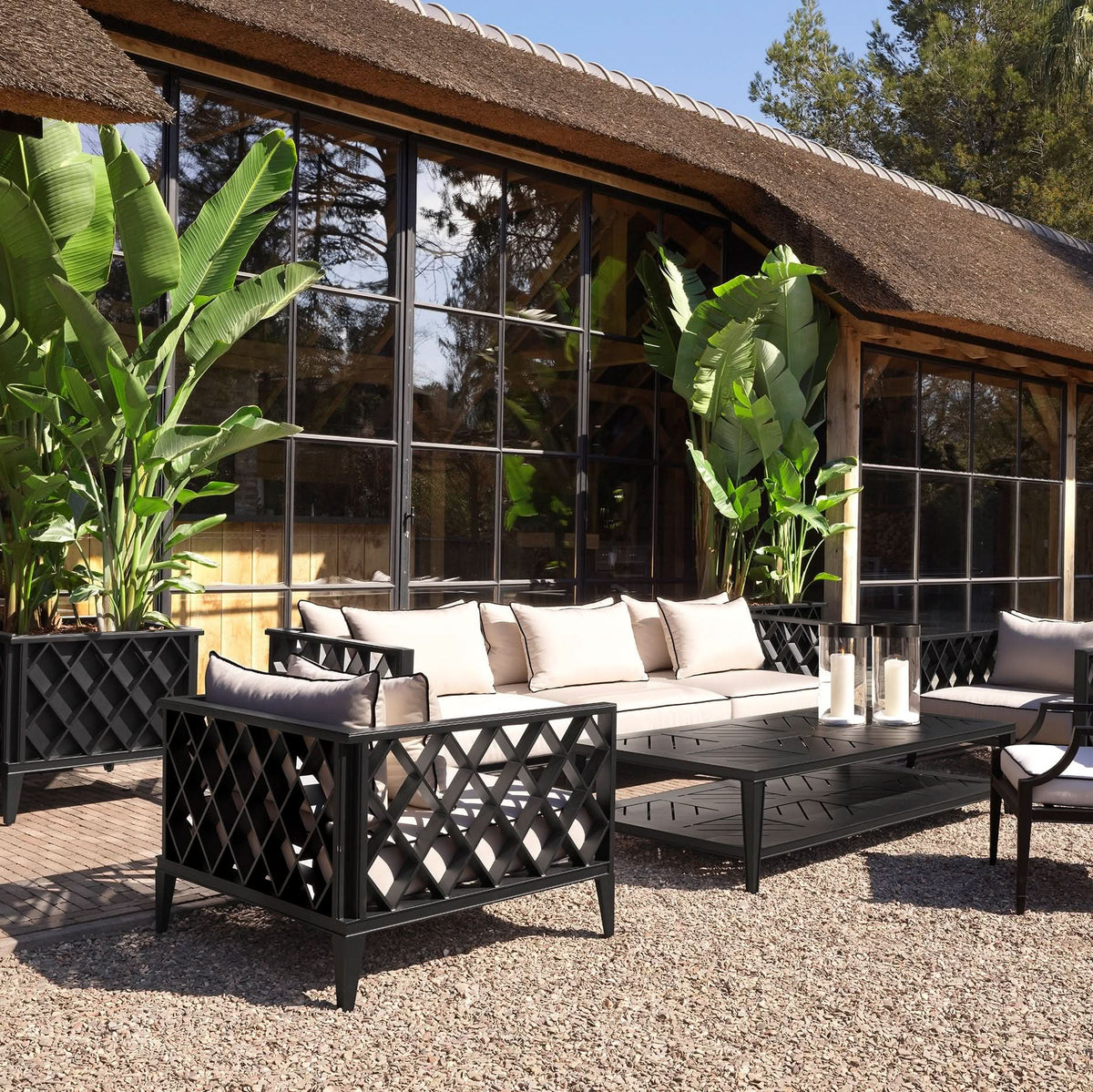 Eichholtz Outdoor Couchtisch Bell Rive – Schwarz