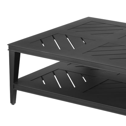 Eichholtz Outdoor Couchtisch Bell Rive – Schwarz | Rechteckig Outdoor Couchtisch eckig Eichholtz