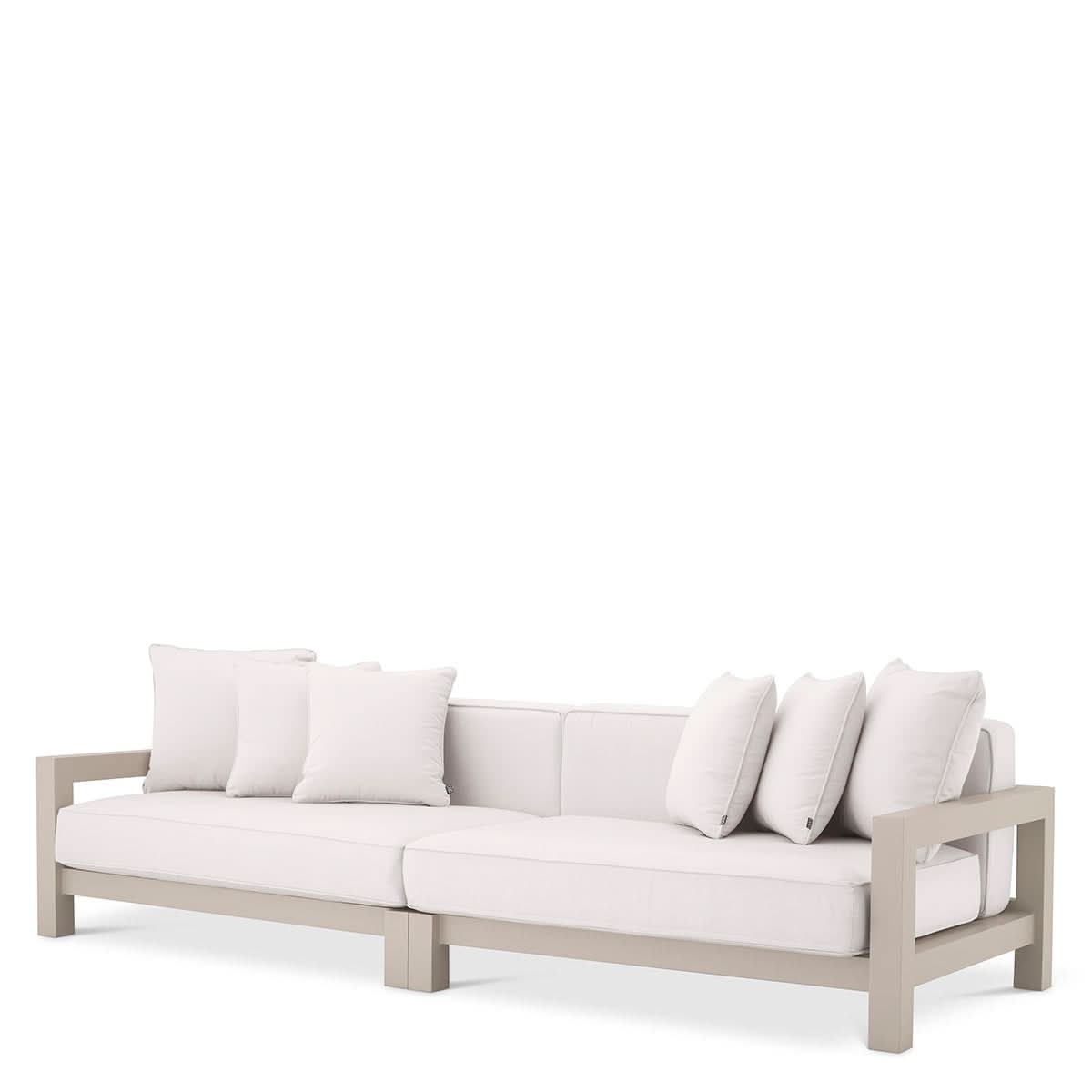 Eichholtz Outdoor Sofa Cap-Antibes – Sandfarben | Bezug aus Acryl Outdoor Sofa 3-Sitzer Eichholtz