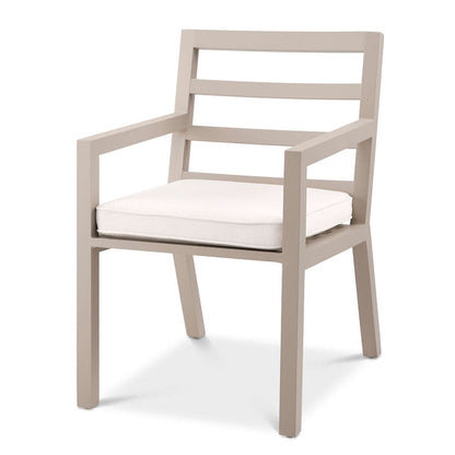 Eichholtz Outdoor Esszimmerstuhl Delta – Sandfarben | Bezug aus Acryl Outdoor Stuhl Eichholtz