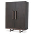 Eichholtz Barschrank Harrison – Mocha Eichenfurnier | Mittelbronze-Finish | Griffe in grauer Lederoptik Barschrank Eichholtz