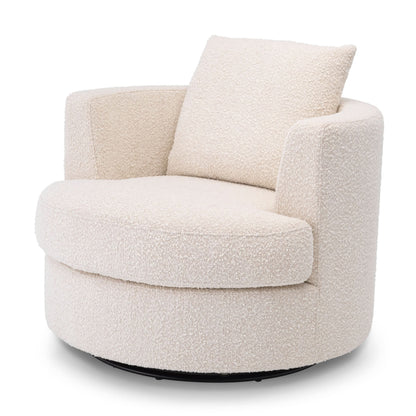 Eichholtz Drehsessel Felix – Bouclé Creme | Drehfunktion Drehsessel Eichholtz