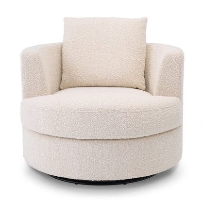Eichholtz Drehsessel Felix – Bouclé Creme | Drehfunktion Drehsessel Eichholtz