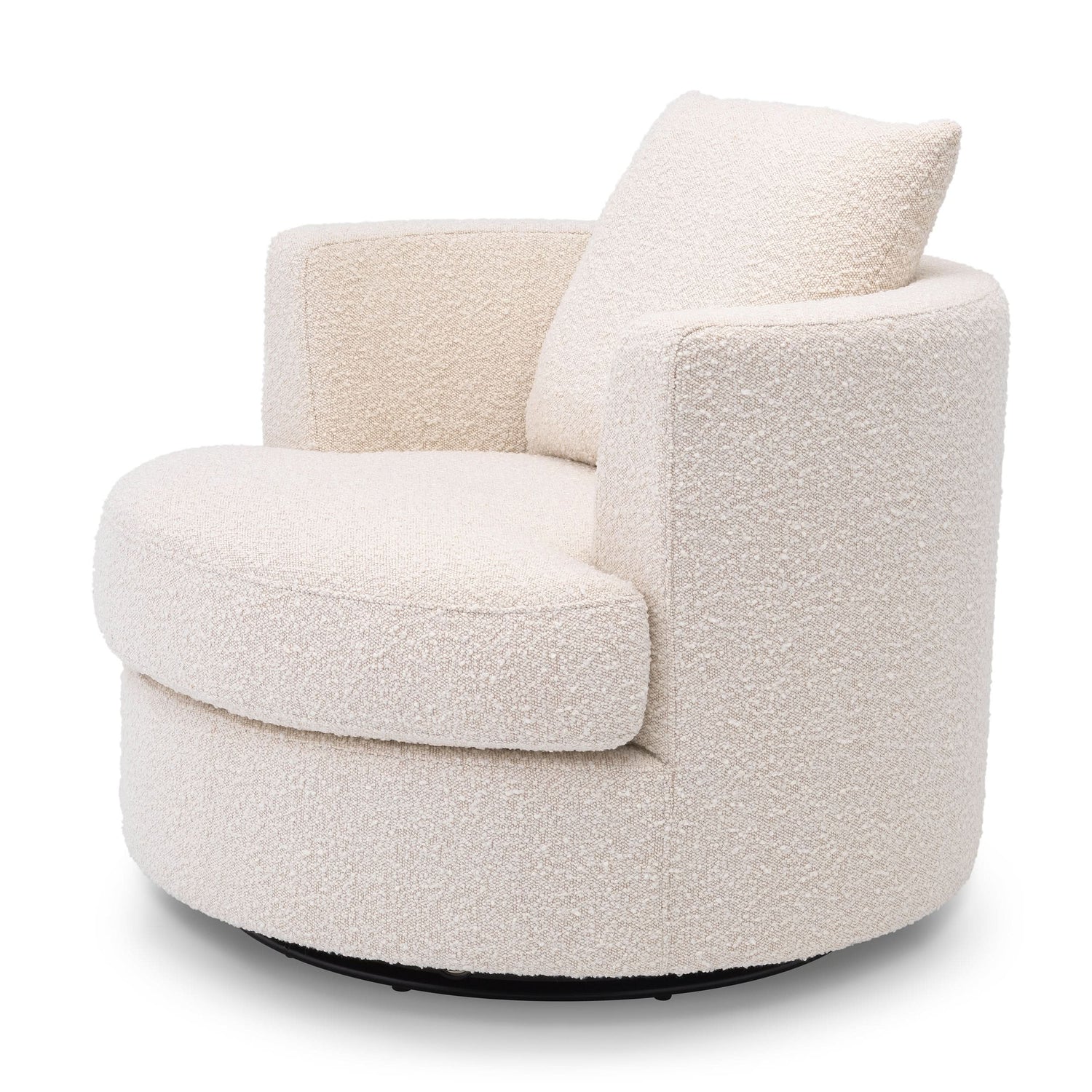 Eichholtz Drehsessel Felix – Bouclé Creme | Drehfunktion Drehsessel Eichholtz
