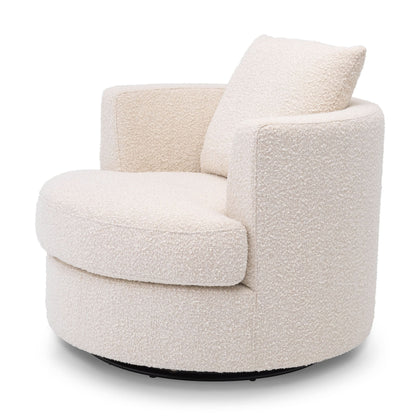 Eichholtz Drehsessel Felix – Bouclé Creme | Drehfunktion Drehsessel Eichholtz