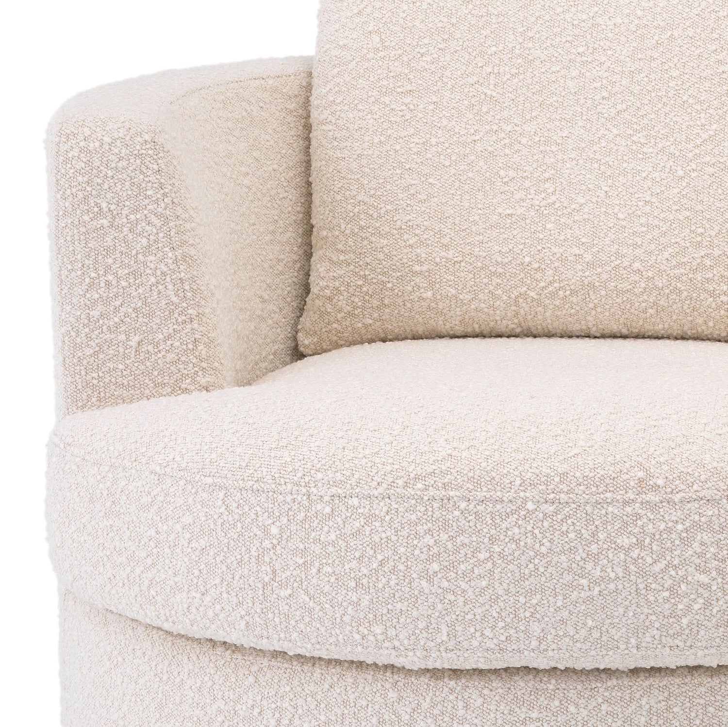 Eichholtz Drehsessel Felix – Bouclé Creme | Drehfunktion Drehsessel Eichholtz