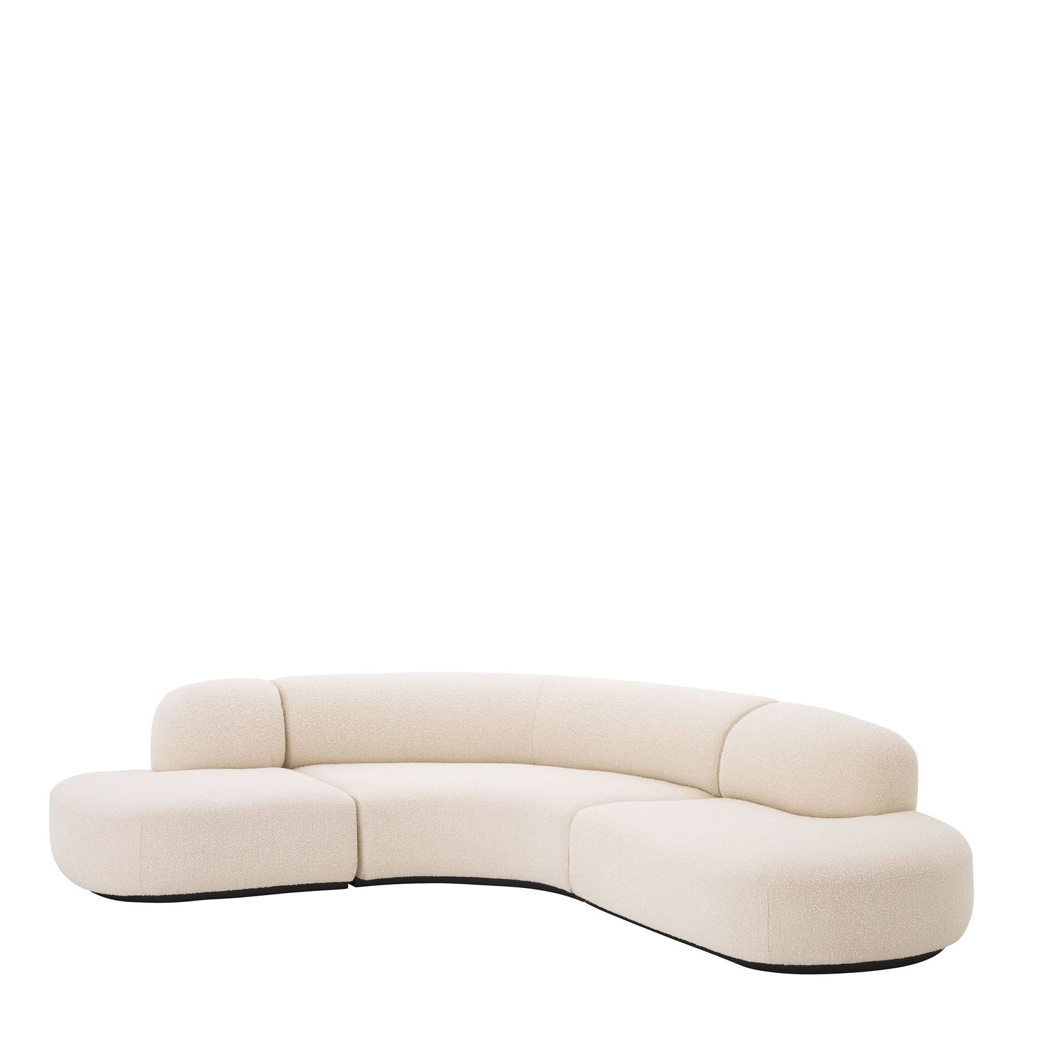 Eichholtz Sofa Björn L - Bouclé Creme Sofa rund Eichholtz