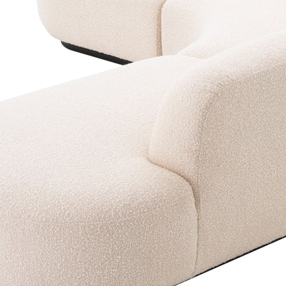 Eichholtz Sofa Björn L - Bouclé Creme Sofa rund Eichholtz