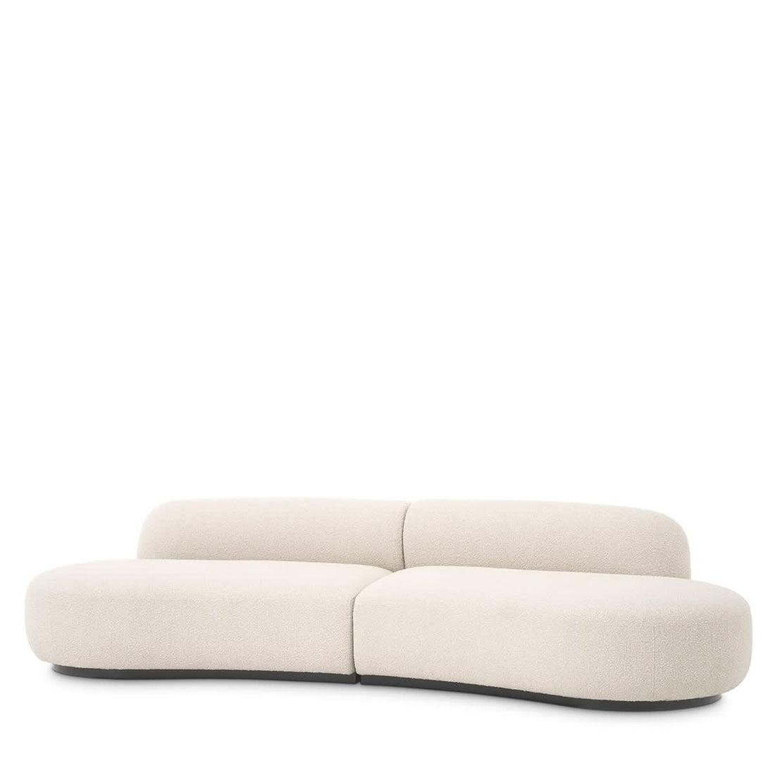 Eichholtz Sofa Björn S - Bouclé Creme Sofa rund Eichholtz