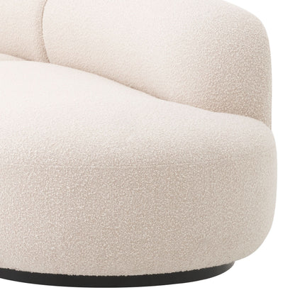 Eichholtz Sofa Björn S - Bouclé Creme Sofa rund Eichholtz