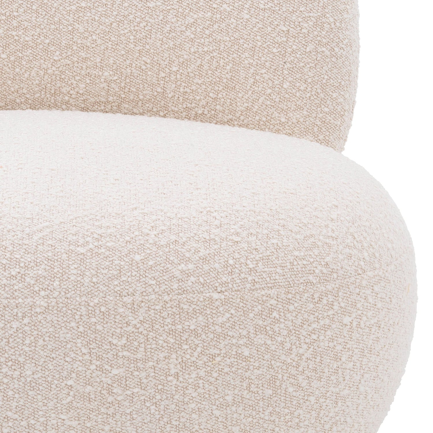 Eichholtz Drehsessel Clément – Bouclé Creme | Drehfuß in gebürstetem Messing Drehsessel Eichholtz