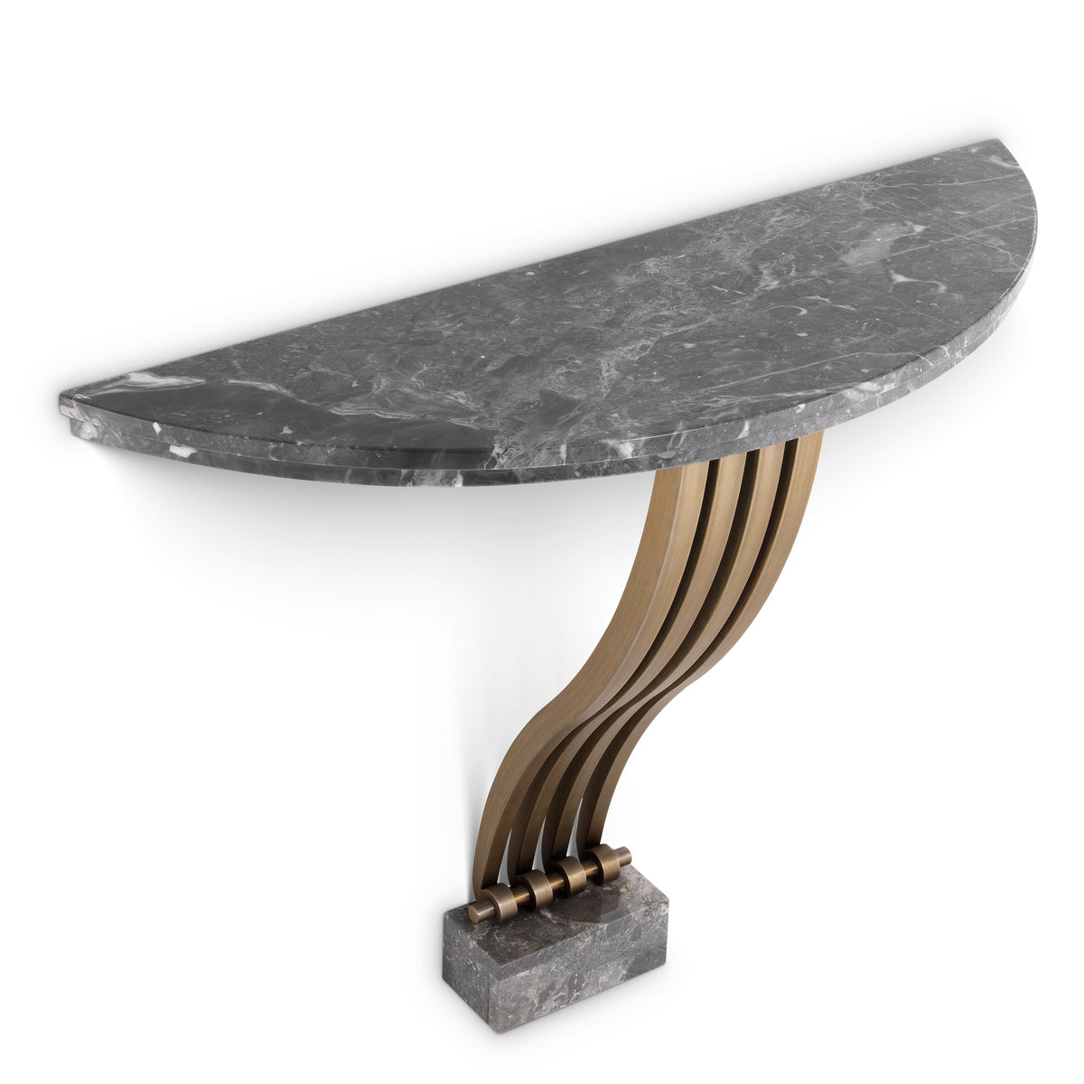 Eichholtz Konsole Renaissance – Grauer Marmor &amp; Messing