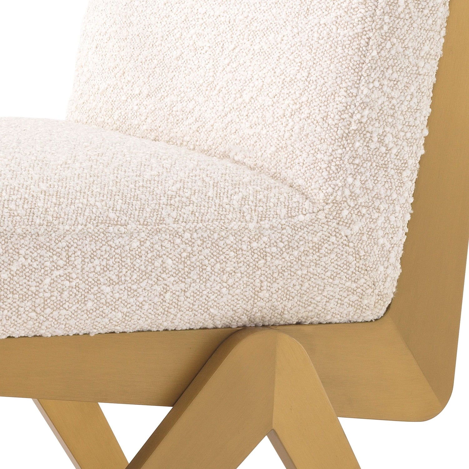 Eichholtz Esszimmerstuhl Fico – Bouclé Cream Esszimmerstuhl Eichholtz