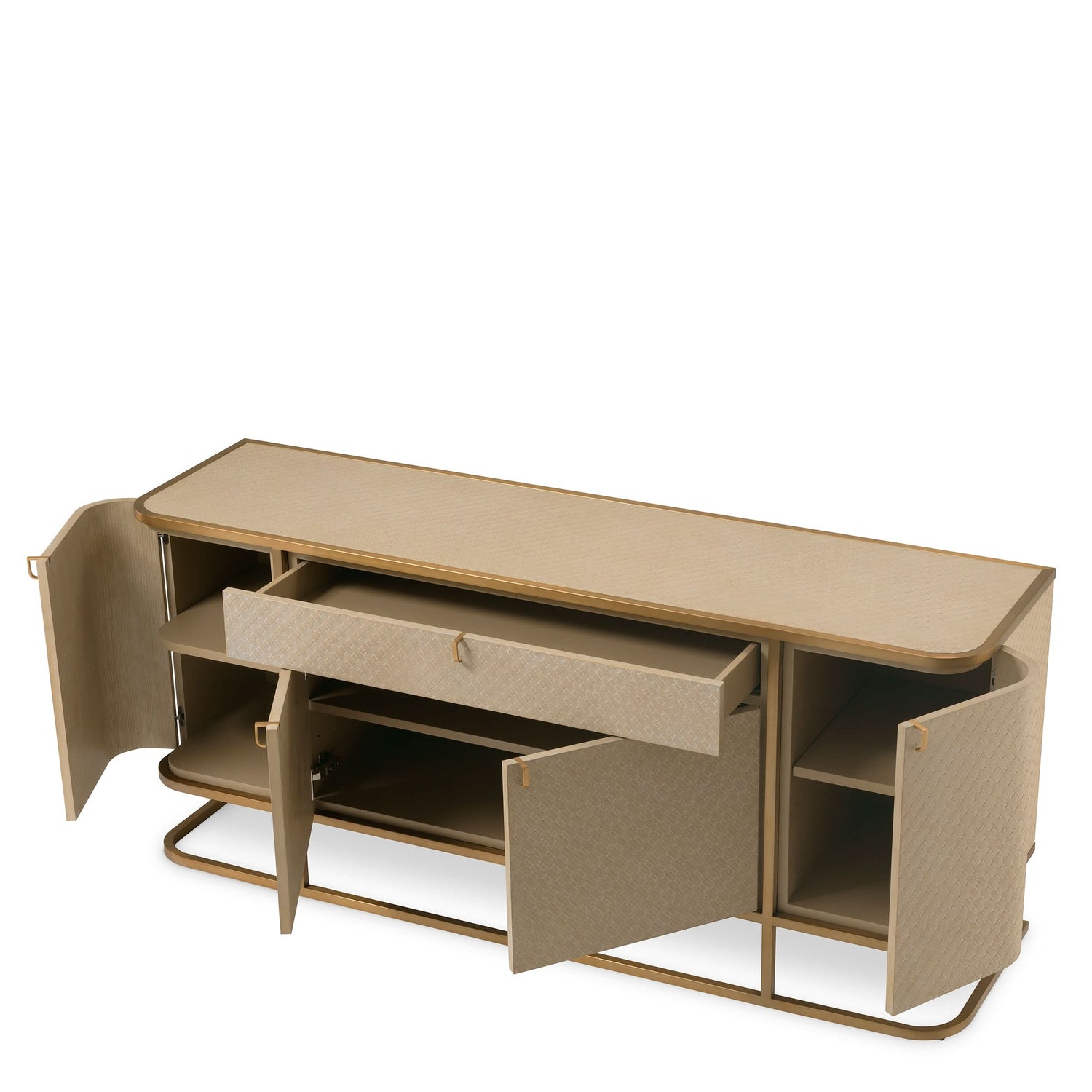 Eichholtz Kommode Napa Valley - Woven Washed Oak Veneer Sideboard Eichholtz