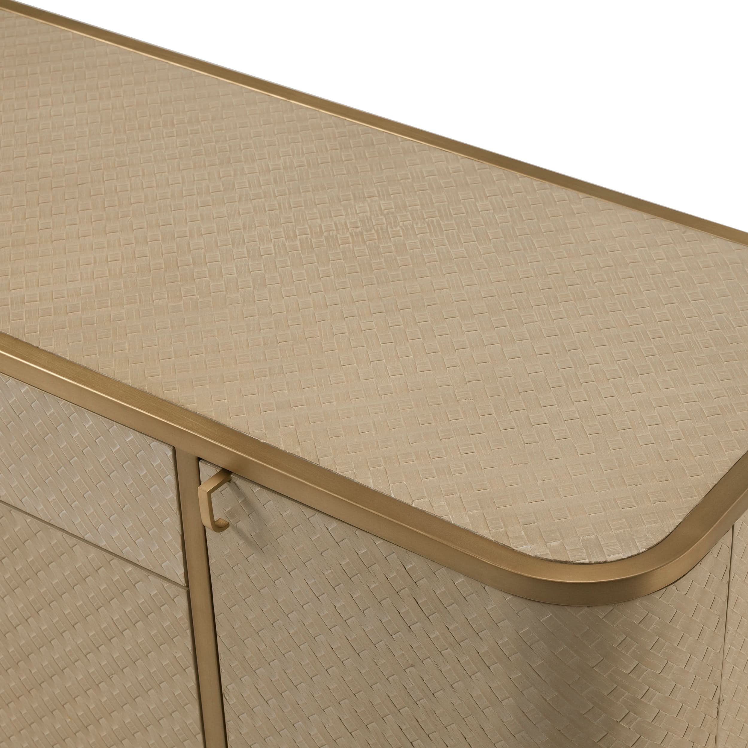 Eichholtz Kommode Napa Valley - Woven Washed Oak Veneer Sideboard Eichholtz