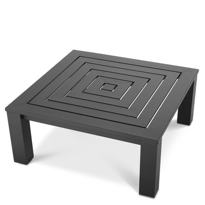 Eichholtz Outdoor Couchtisch Vistamar – Schwarz | Quadrat Outdoor Couchtisch eckig Eichholtz