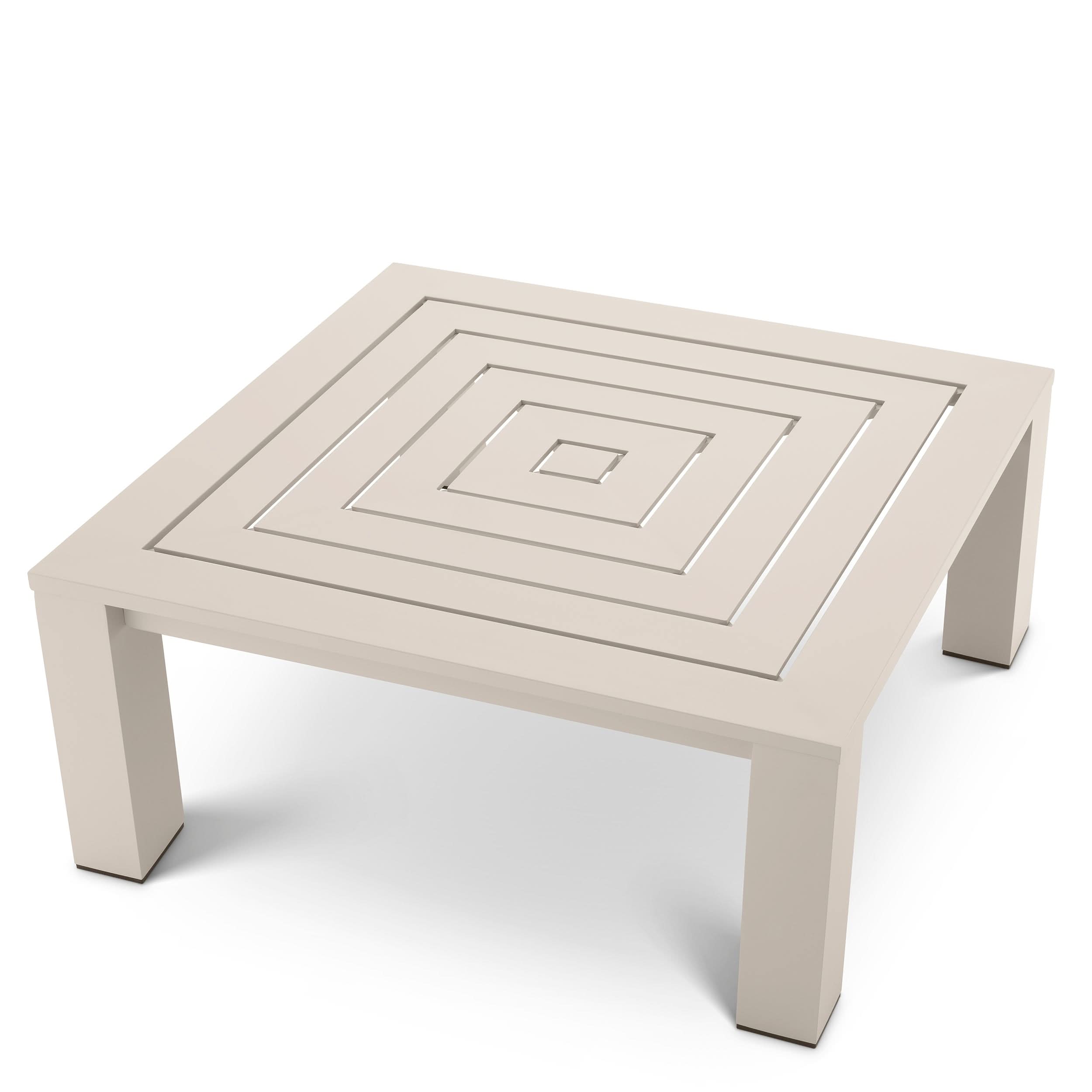 Eichholtz Outdoor Couchtisch Vistamar – Sandfarben | Quadrat Outdoor Couchtisch eckig Eichholtz