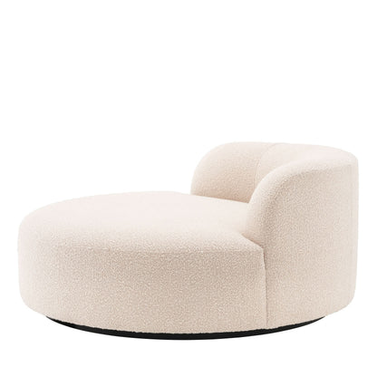 Eichholtz Sofa Björn Rund – Bouclé Creme mit schwarzem Gestell Sofa rund Eichholtz