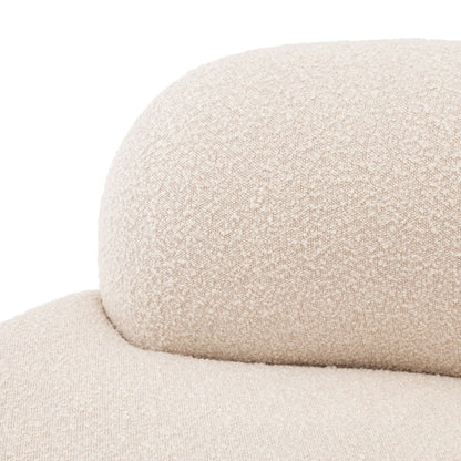 Eichholtz Sofa Björn Rund – Bouclé Creme mit schwarzem Gestell Sofa rund Eichholtz