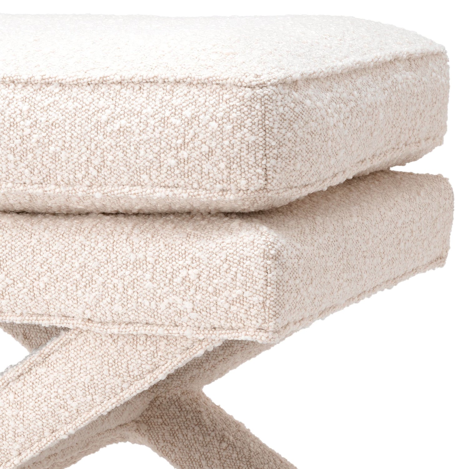 Eichholtz Hocker Cordoba – Bouclé Cream Polsterhocker Eichholtz