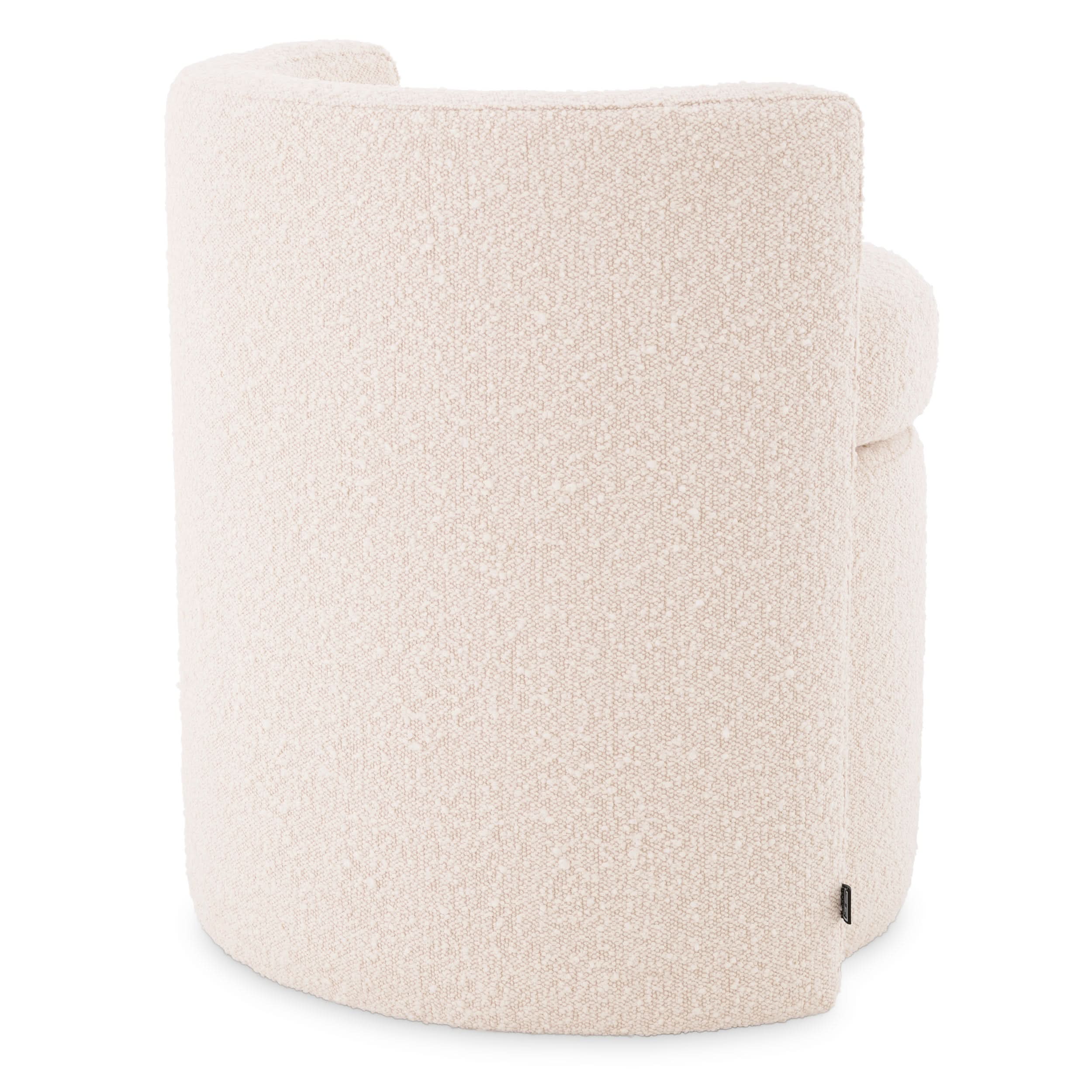 Eichholtz Hocker Arcadia – Bouclé Cream Polsterhocker Eichholtz