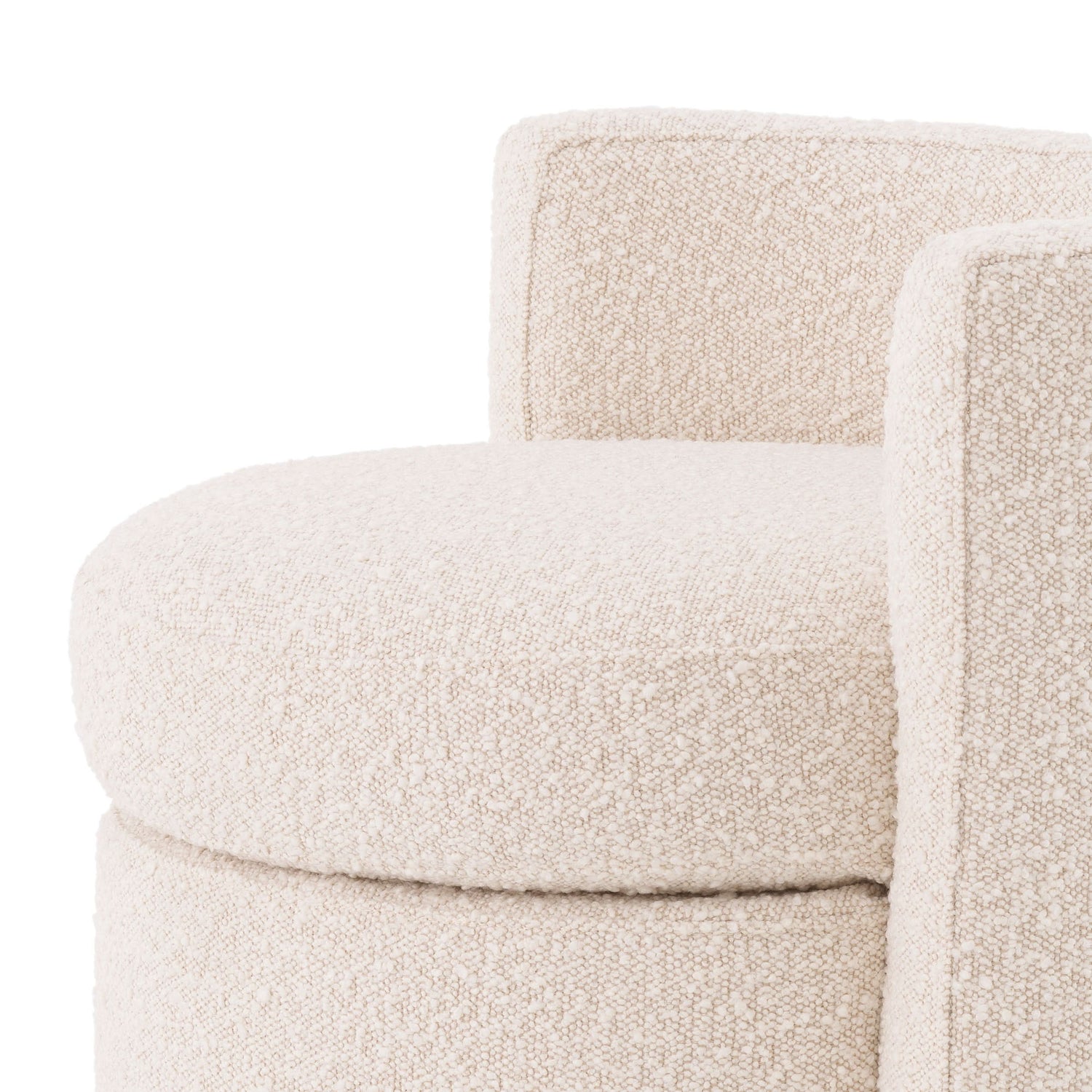 Eichholtz Hocker Arcadia – Bouclé Cream Polsterhocker Eichholtz