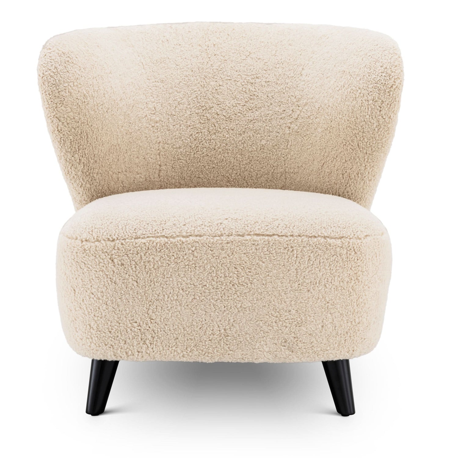 Eichholtz Sessel Hydra – Brisbane Cream | Schwarze Beine | Wingback Design Polstersessel Eichholtz