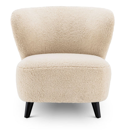 Eichholtz Sessel Hydra – Brisbane Cream | Schwarze Beine | Wingback Design Polstersessel Eichholtz
