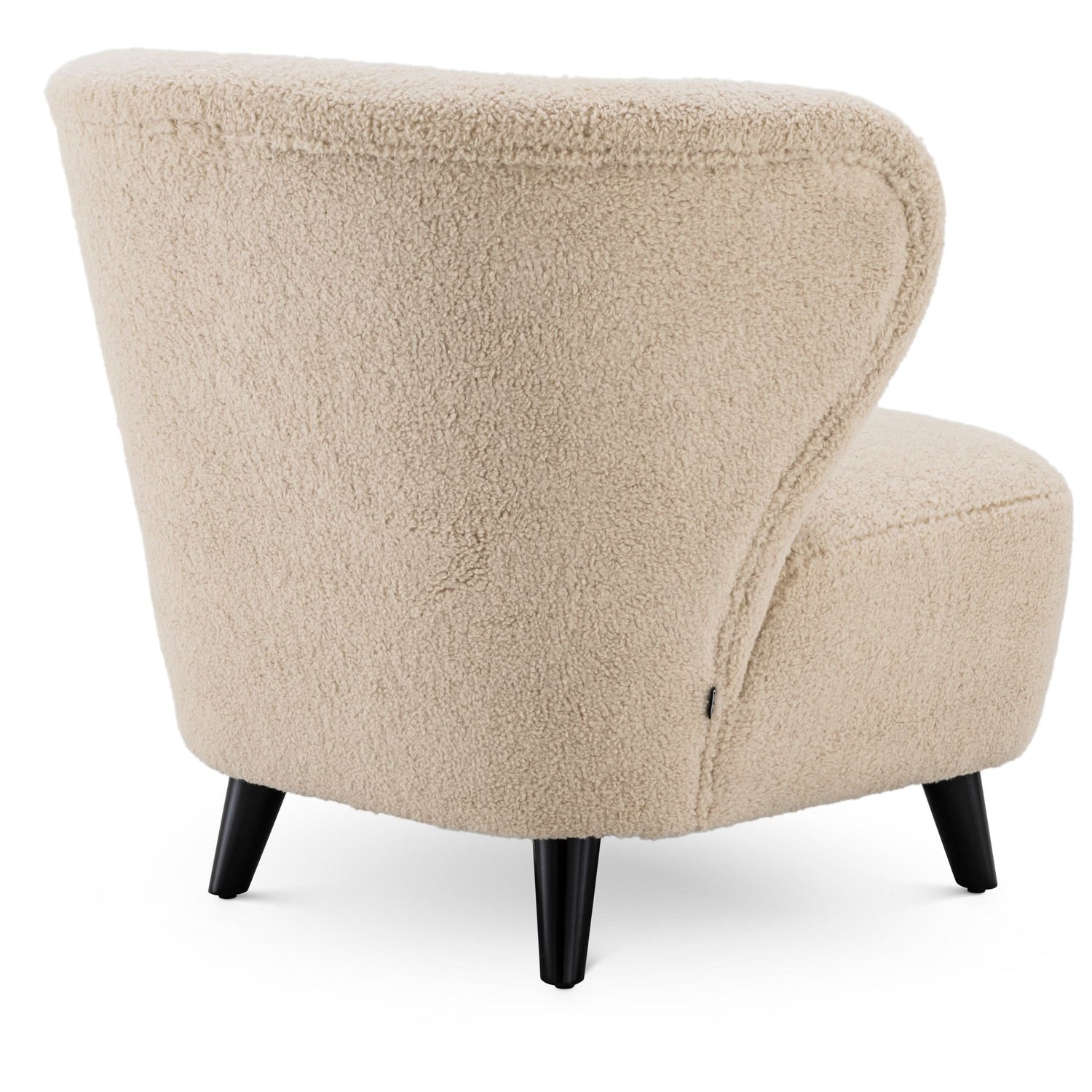 Eichholtz Sessel Hydra – Brisbane Cream | Schwarze Beine | Wingback Design Polstersessel Eichholtz