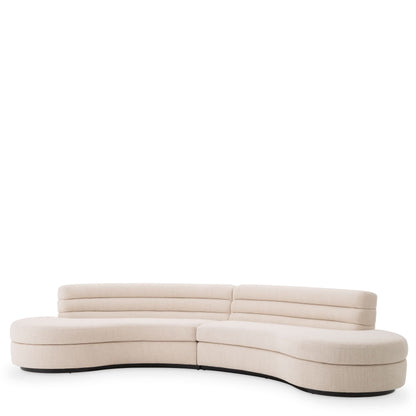 Eichholtz Sofa Lennox – Pausa Natur mit schwarzem Gestell Sofa rund Eichholtz