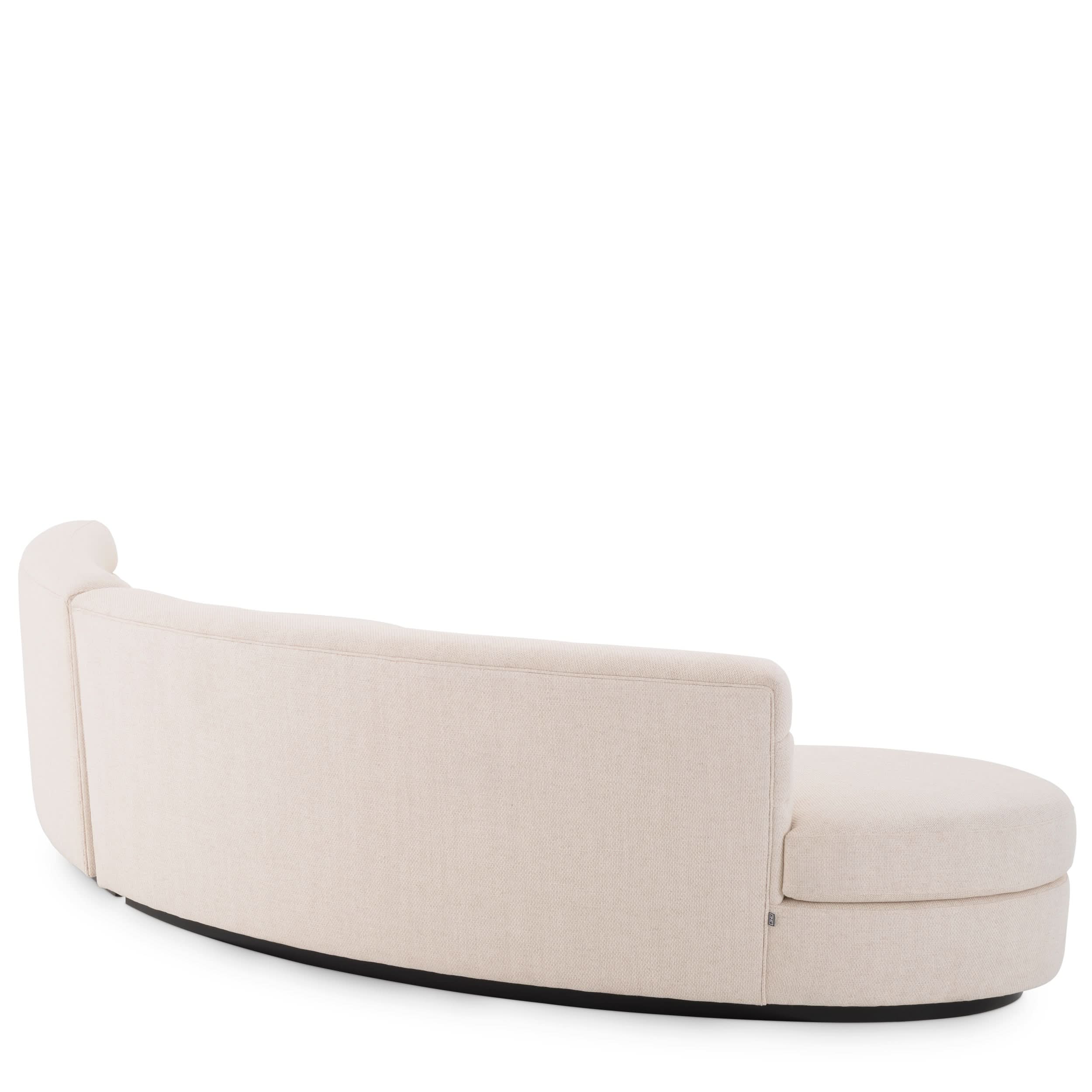 Eichholtz Sofa Lennox – Pausa Natur mit schwarzem Gestell Sofa rund Eichholtz