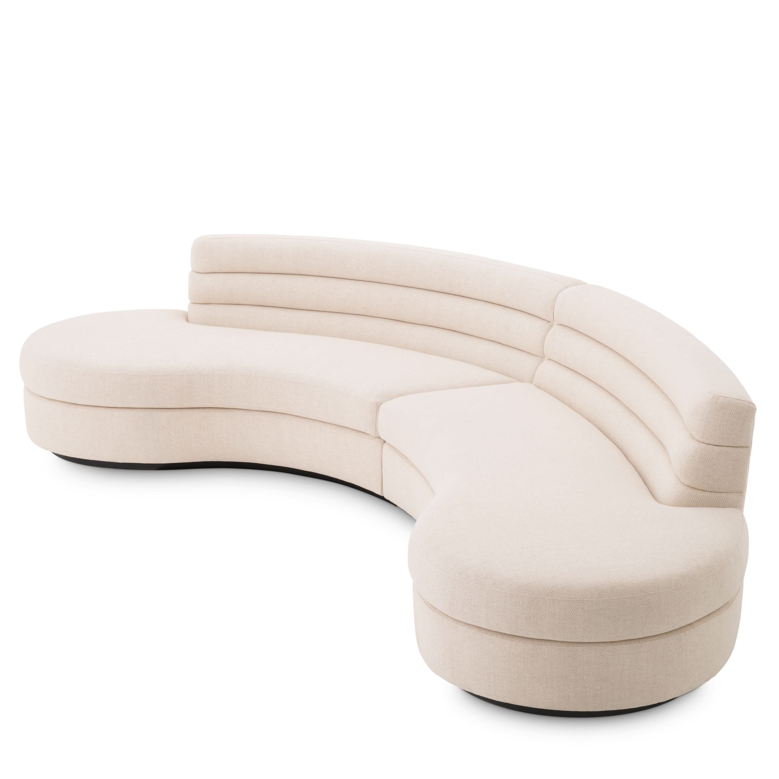 Eichholtz Sofa Lennox – Pausa Natur mit schwarzem Gestell Sofa rund Eichholtz