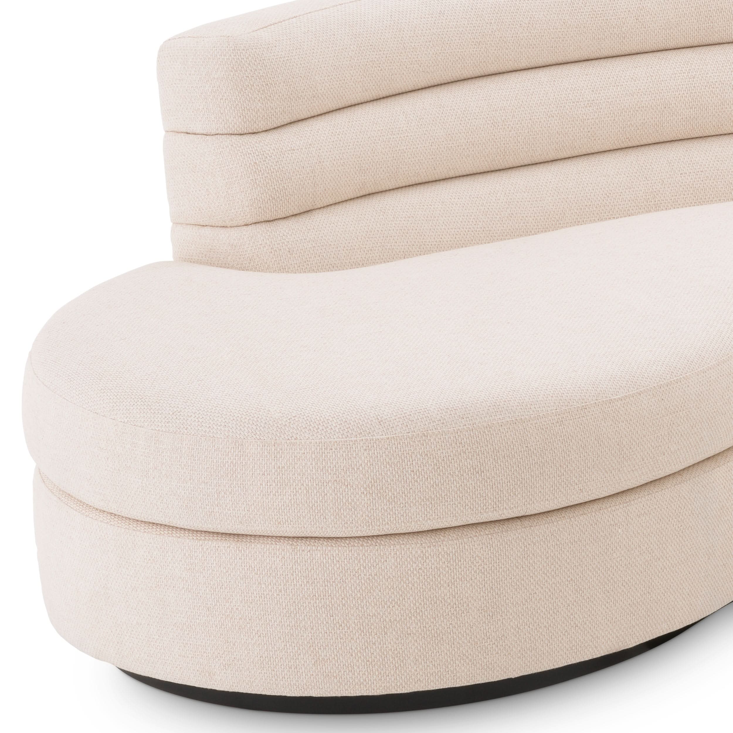 Eichholtz Sofa Lennox – Pausa Natur mit schwarzem Gestell Sofa rund Eichholtz