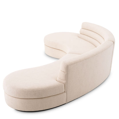 Eichholtz Sofa Lennox – Pausa Natur mit schwarzem Gestell Sofa rund Eichholtz