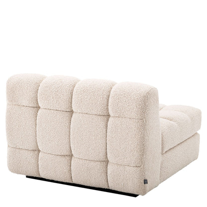 Eichholtz Modulsofa Dean Mittelelement – Bouclé Creme | Schwarzer Sockel Modulsofa Eichholtz