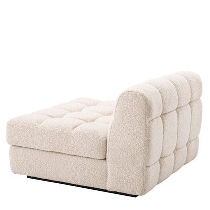 Eichholtz Modulsofa Dean Mittelelement – Bouclé Creme | Schwarzer Sockel Modulsofa Eichholtz