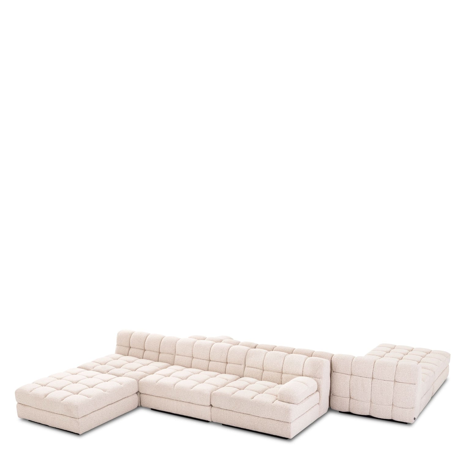 Eichholtz Modulares Sofa Dean – Links – Bouclé Creme Modul-Sofa Eichholtz