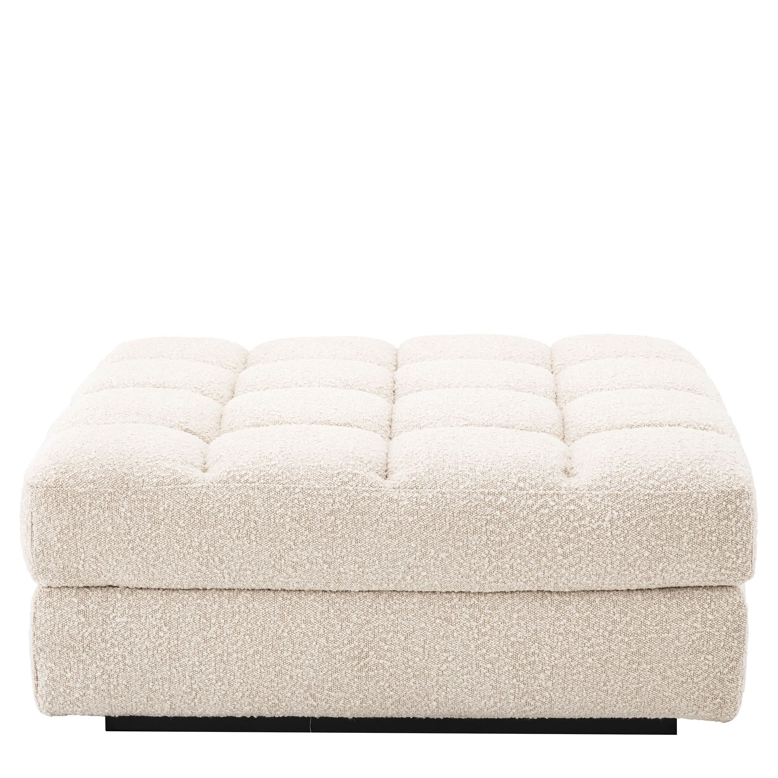 Eichholtz Modulsofa Dean – Hocker – Bouclé Creme Polsterhocker Eichholtz