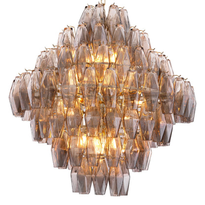Kronleuchter Benini L – Rauchglas | Nickel-Finish Kronleuchter Eichholtz